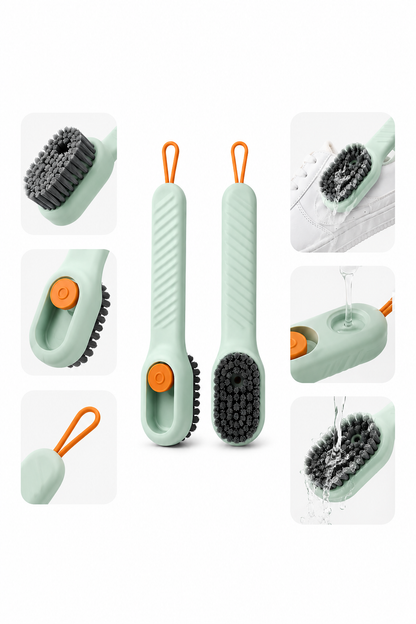 Cepillo con dispensador para zapatillas