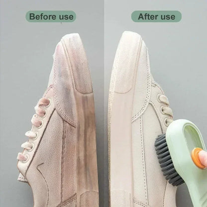 Cepillo con dispensador para zapatillas
